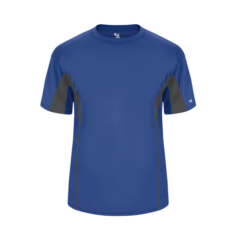 Badger Sport Drive Tee (414700-024504), Color 'Royal/Graphite'